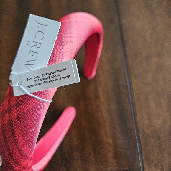 J.Crew tartan plaid padded headband, red - Picture 3 of 3